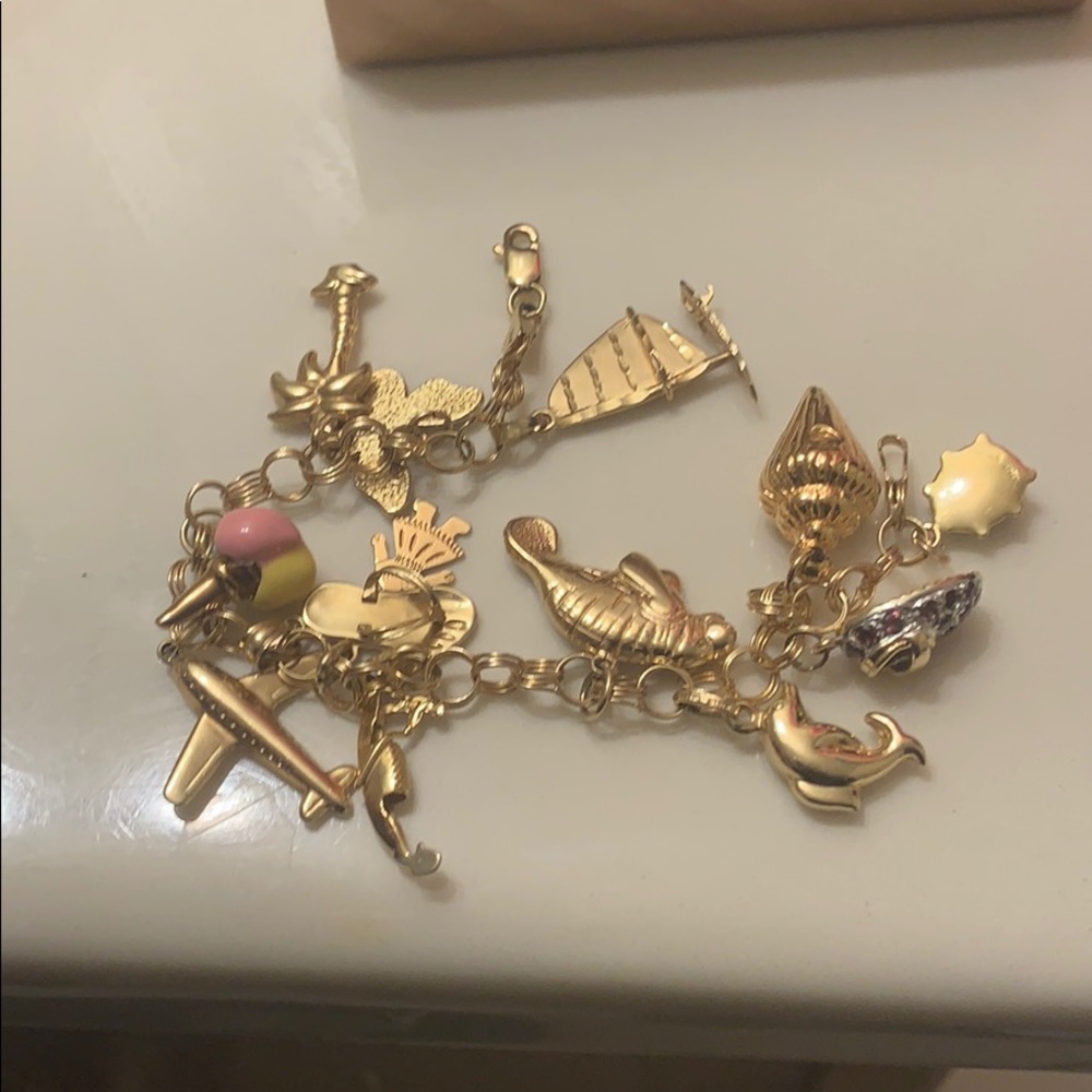 This is a 14k gold bracelet and a 14k gold ring